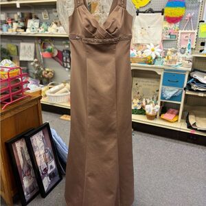 David's Bridal ladies 4 brown dress